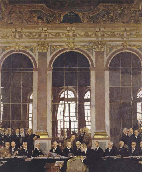 Sir William Orpen The Signing of Peace in the Hall of Mirrors,Versailles China oil painting art